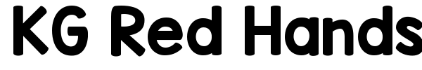 KG Red Hands font preview