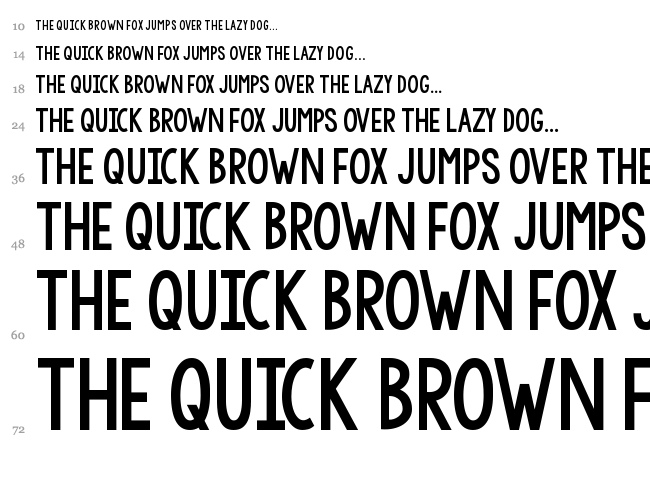 KG Sorry Not Sorry font waterfall