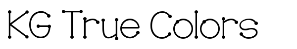KG True Colors font