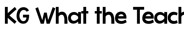 KG What the Teacher Wants font