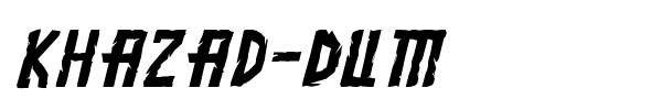 Khazad-Dum font