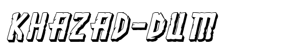 Khazad-Dum font preview