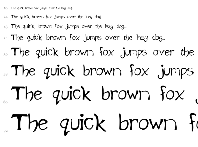 Klaine font waterfall