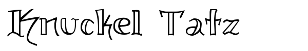 Knuckel Tatz font