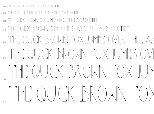 Koda font waterfall
