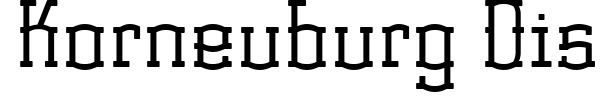Korneuburg Display font