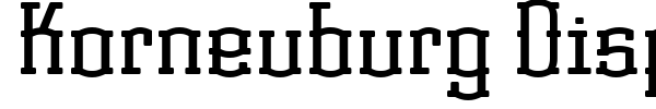 Korneuburg Display font preview