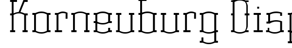 Korneuburg Display font preview