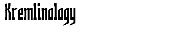 Kremlinology font preview
