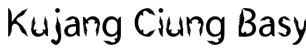 Kujang Ciung Basyri font