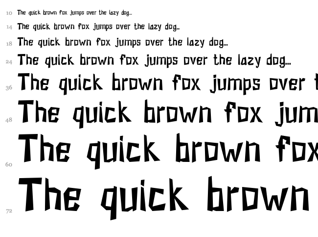 KZ Kirpich font waterfall