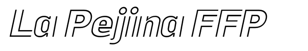La Pejina FFP font preview