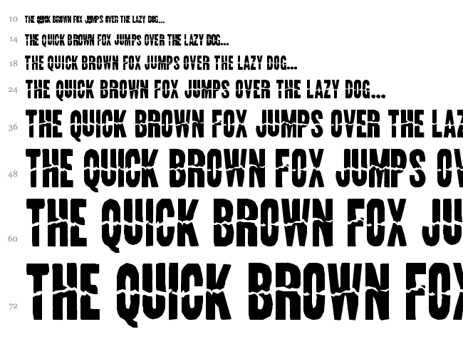 Land Speed Record font waterfall