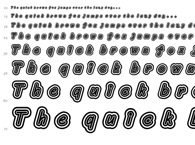 Layeradri font waterfall