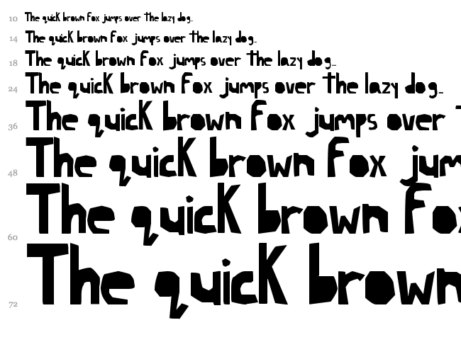 Lazy font waterfall
