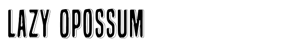 Lazy Opossum font