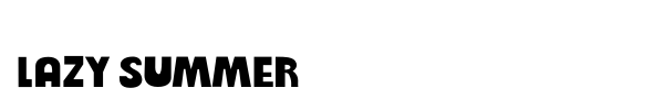Lazy Summer font