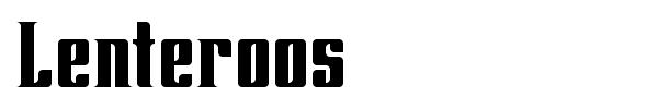 Lenteroos font