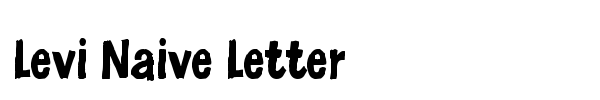 Levi Naive Letter font