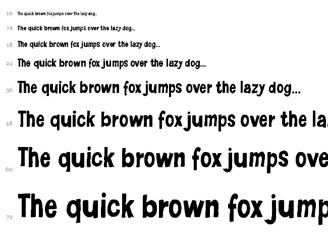 Levi Naive Letter font waterfall