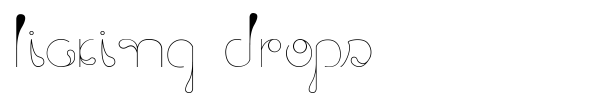 Licking Drops font