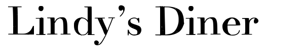 Lindy's Diner font
