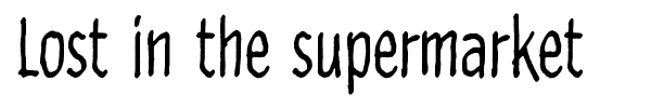 Lost in the supermarket font