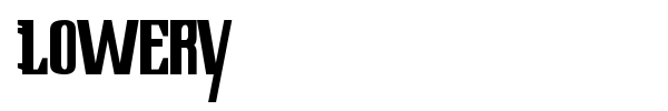 Lowery font
