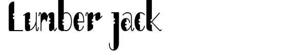 Lumber jack font