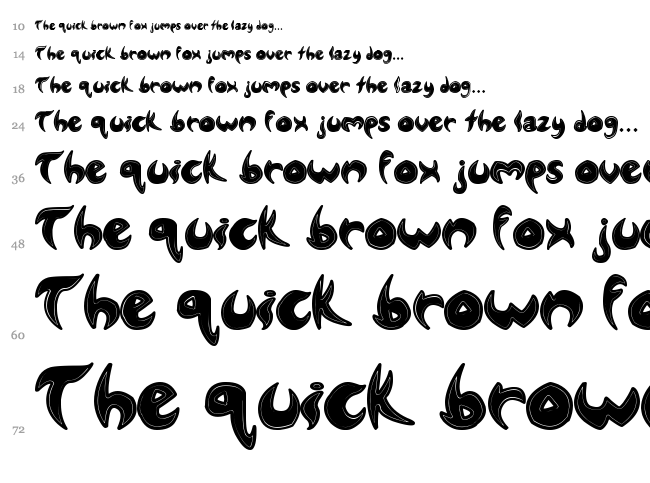 Lund font waterfall