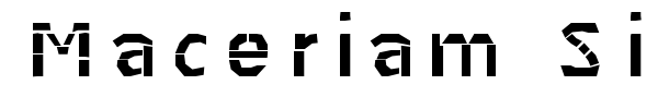 Maceriam Simplex font