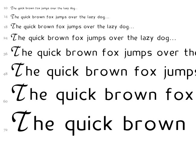Madame Flacon font waterfall