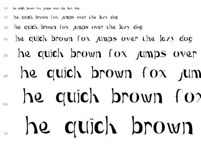 Maera font waterfall