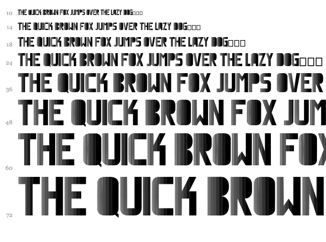 Magnetic font waterfall