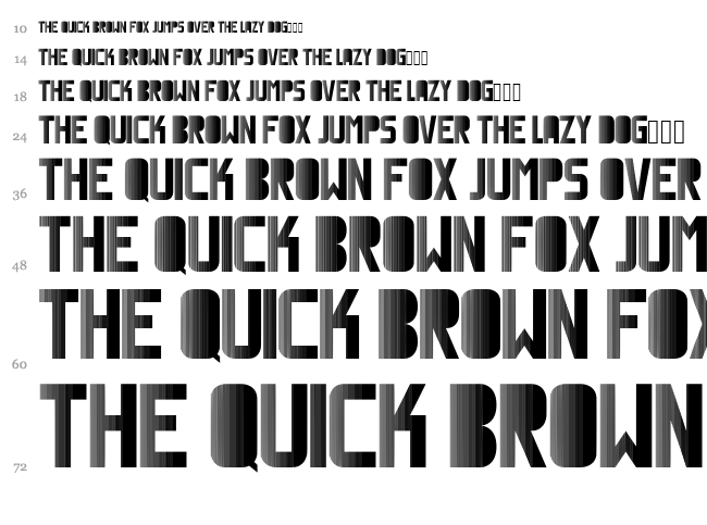Magnetic font waterfall