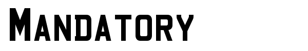 Mandatory font