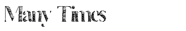 Many Times font