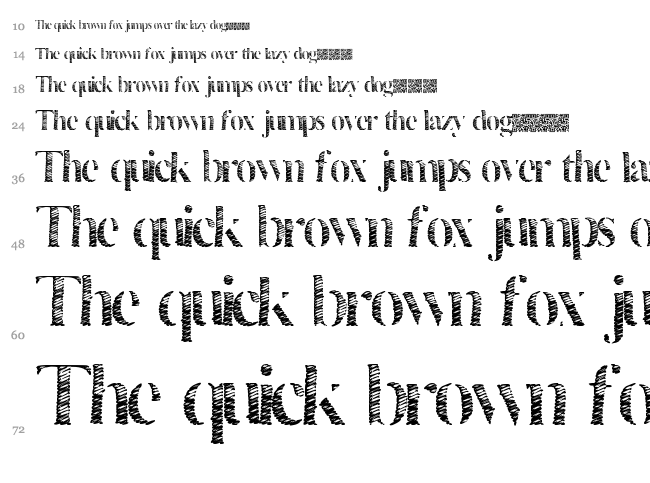 Many Times font waterfall