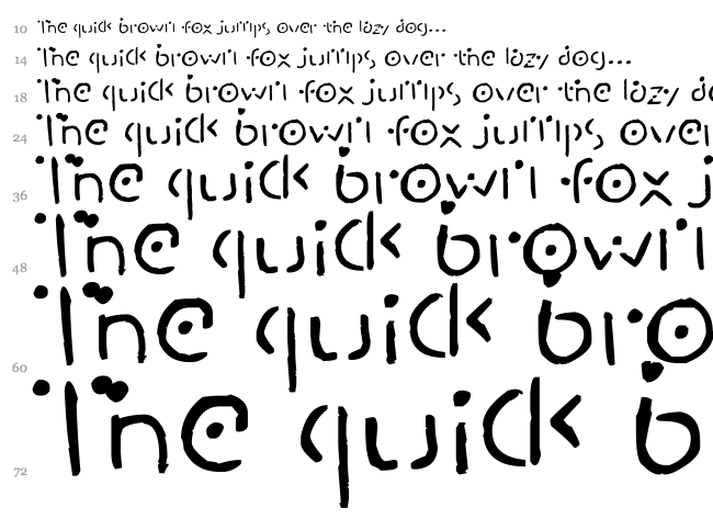Martianesque font waterfall