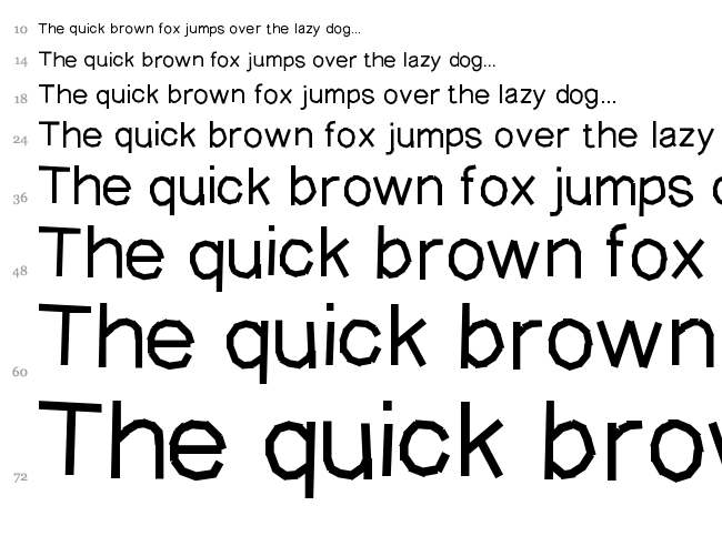 Masking Type font waterfall