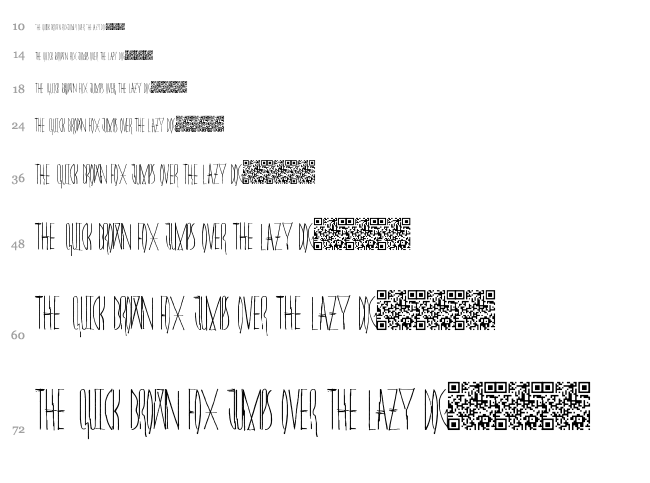 Masquerade font waterfall