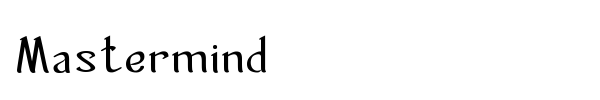 Mastermind font