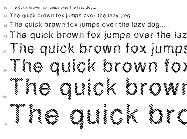 MB Hatch font waterfall