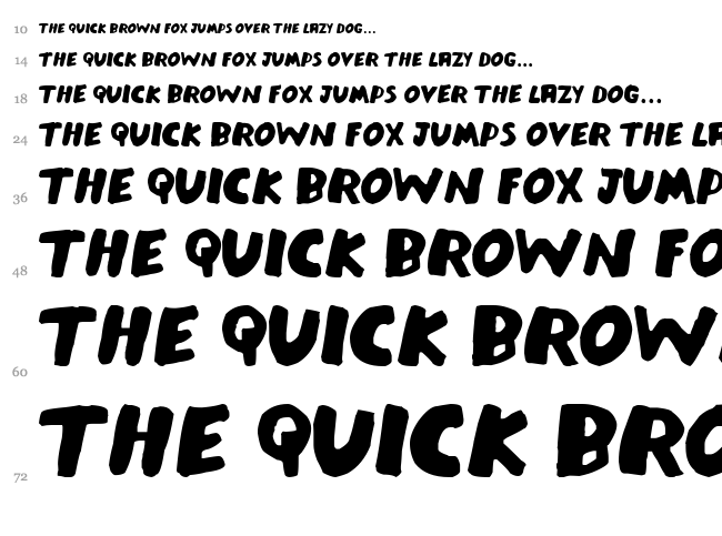Meat Raffle font waterfall