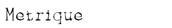 Metrique font