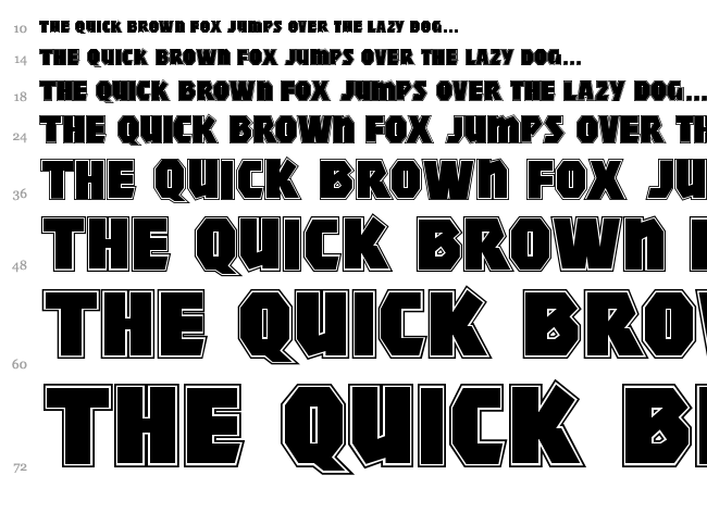 Mighty font waterfall