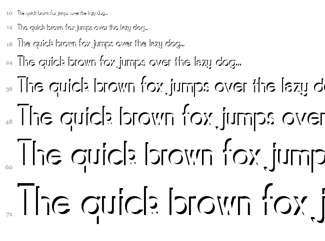 Mirage font waterfall