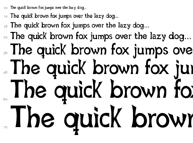 Mischievous font waterfall