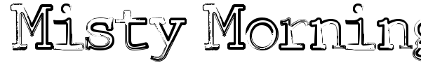 Misty Morning font
