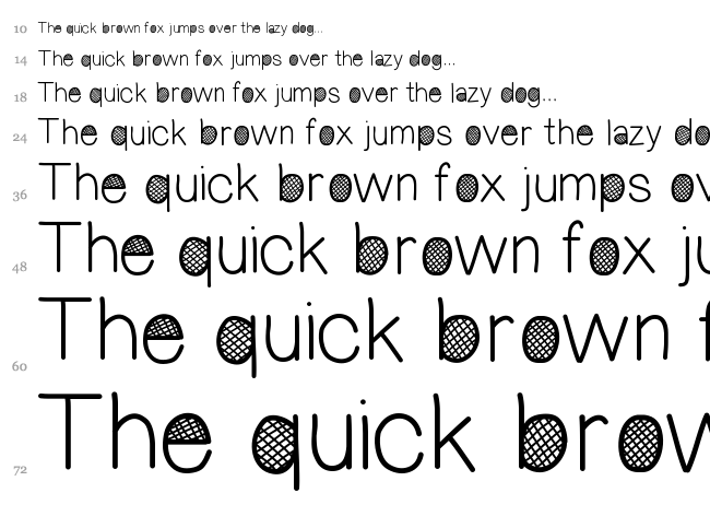 Mix Crosshatch font waterfall